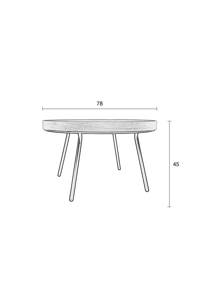 Oak Tray Couchtisch Ø 78 cm Eiche Natur