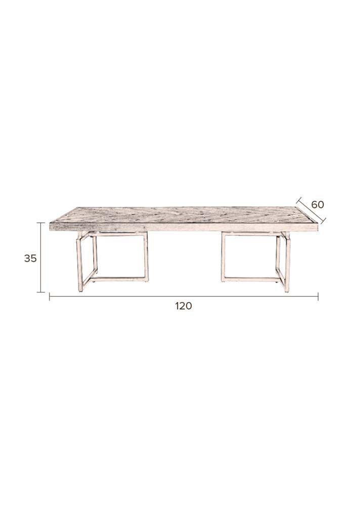 Class Kaffeetisch 120 x 60 cm (BxT) Akazienholz Dunkelbraun