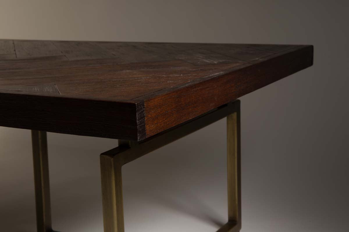 Class Kaffeetisch 120 x 60 cm (BxT) Akazienholz Dunkelbraun