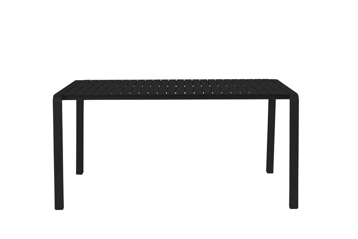 Vondel Gartentisch 168x87 cm Schwarz