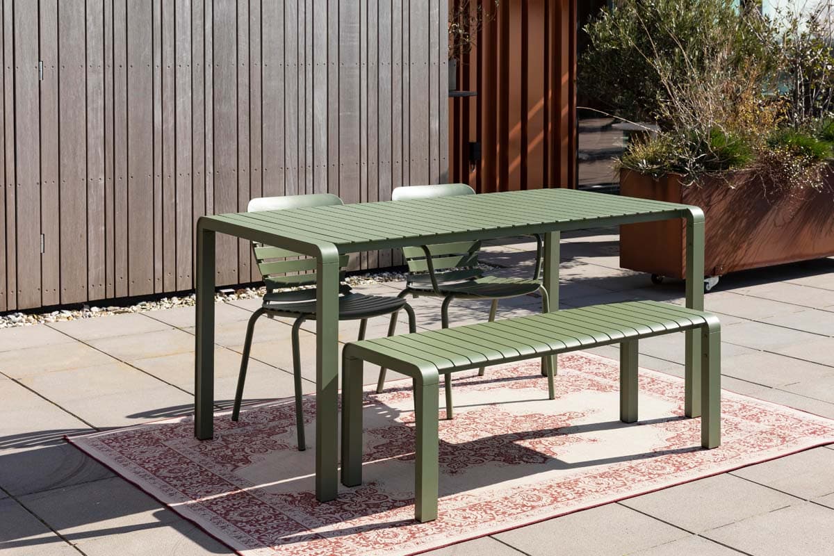 Vondel Gartentisch 168x87 cm Grün
