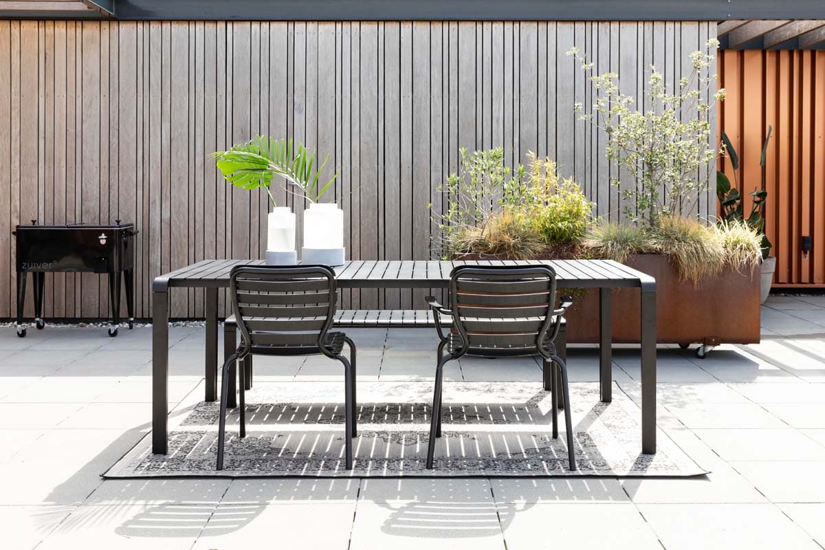 Vondel Gartentisch 214x96 cm Schwarz