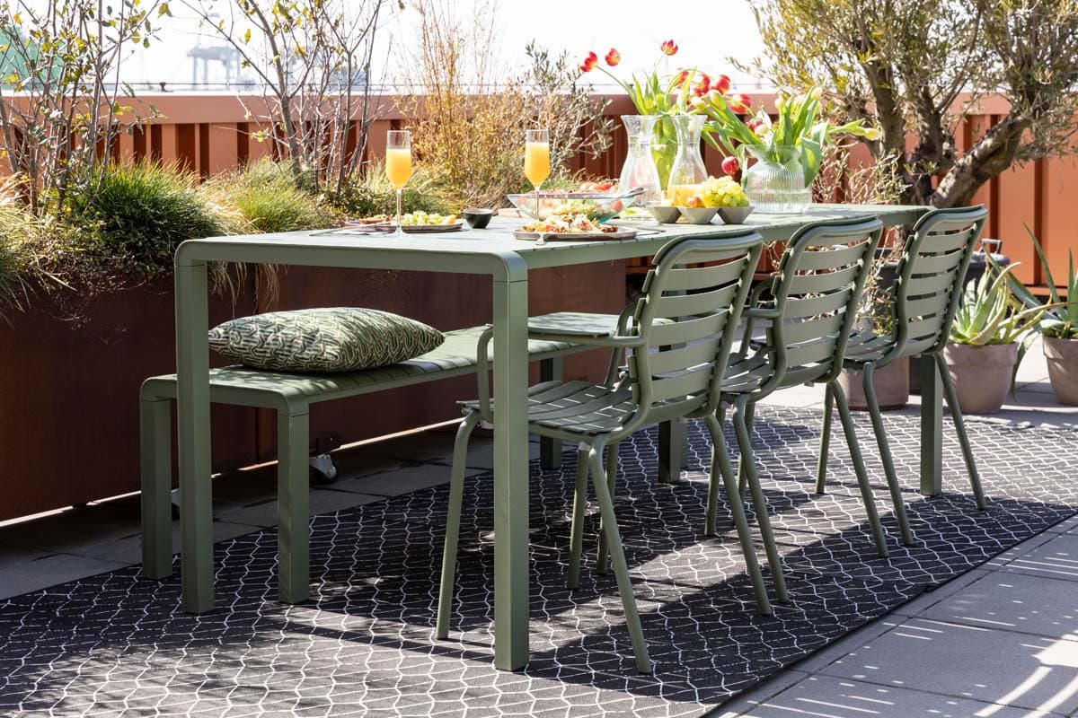Vondel Gartentisch 214x96 cm Grün