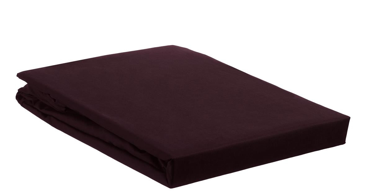 Cotton Uni HL Spannbettlaken Dunkelrot