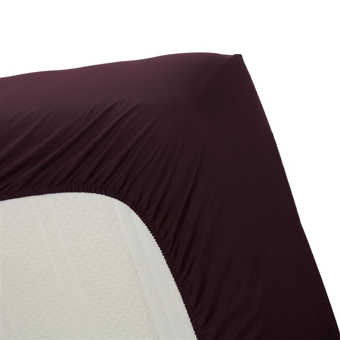 Cotton Uni HL Spannbettlaken Dunkelrot