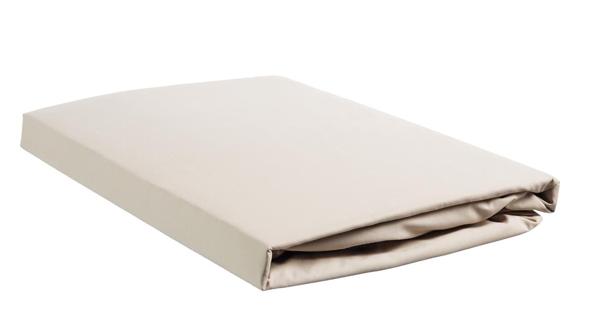 Cotton Uni HL Spannbettlaken Sand