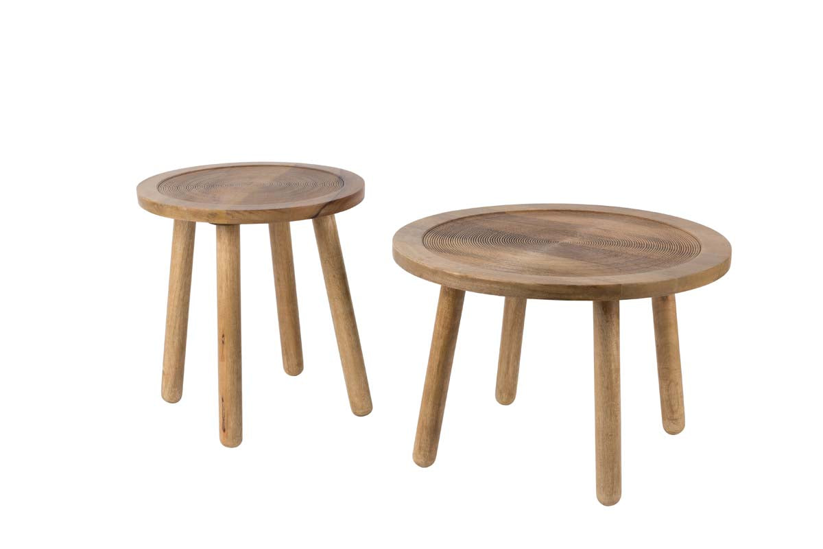 Dendron Beistelltisch Ø 60 cm Mangoholz