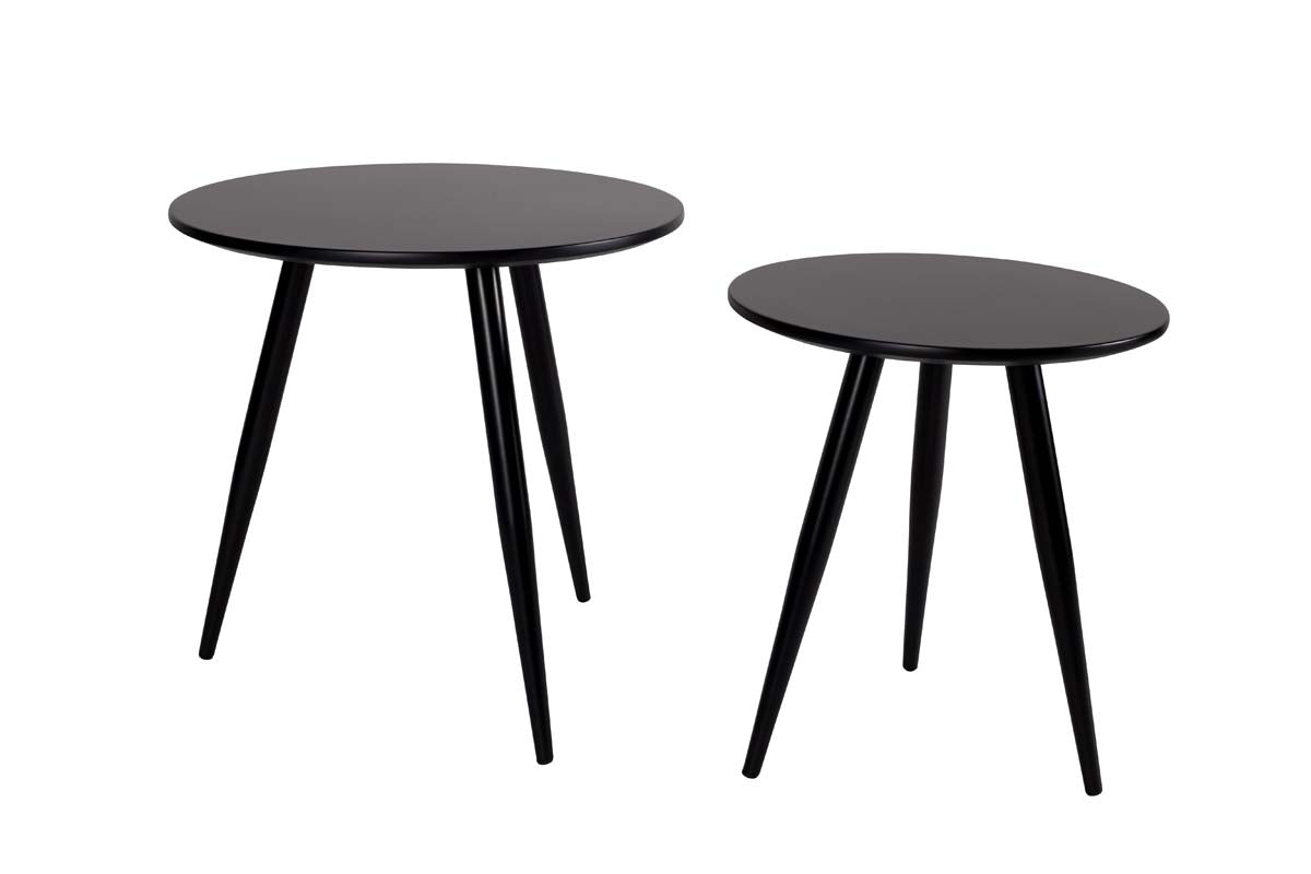 Daven Beistelltisch 2er Set Schwarz