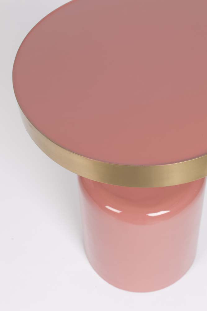 Glam Beistelltisch Ø 36cm Rosa