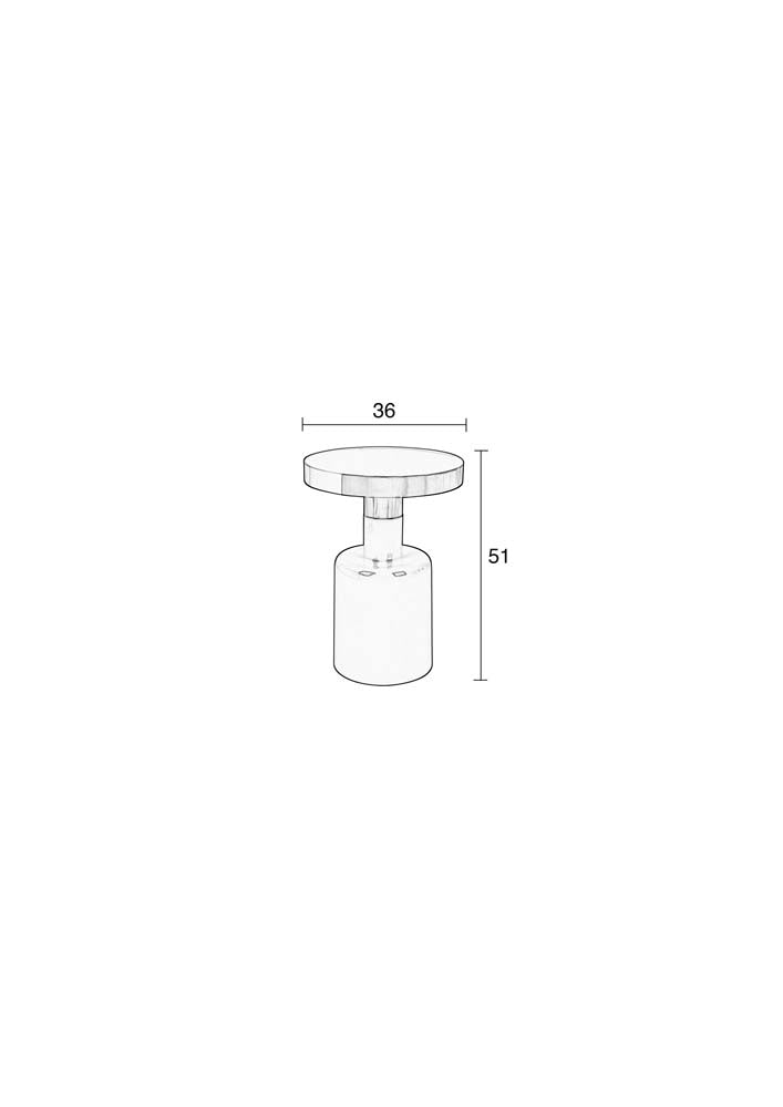 Glam Beistelltisch Ø 36cm Grün