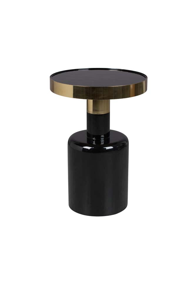 Glam Beistelltisch Ø 36cm Schwarz