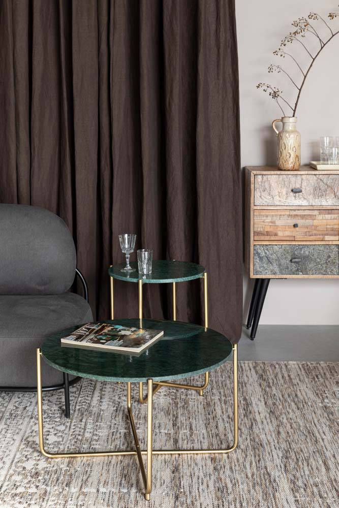 Timpa Marble Couchtisch Ø70cm Marmor Grün