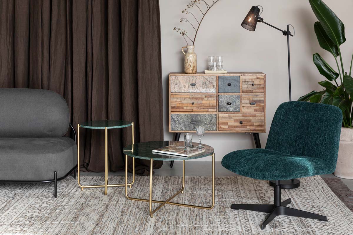 Timpa Marble Couchtisch Ø70cm Marmor Grün