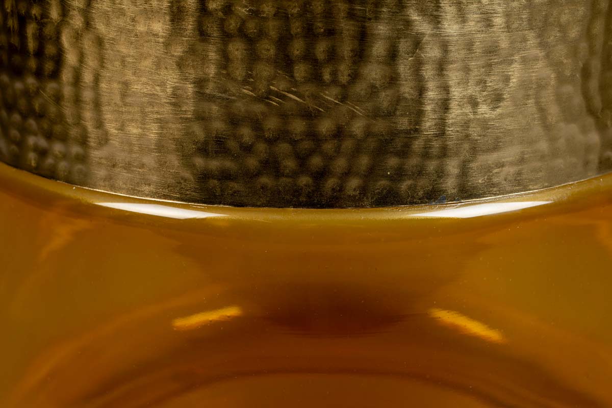 Cave Beistelltisch Ø35cm Gold / Bernstein
