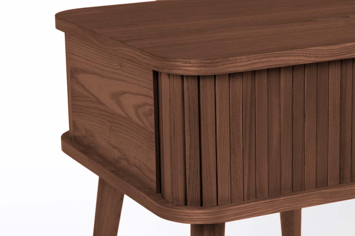 Barbier Beistelltisch 45x45 cm Walnuss