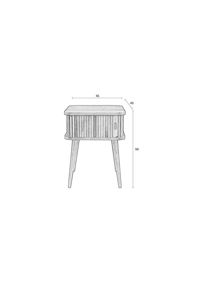 Barbier Beistelltisch 45x45 cm Walnuss