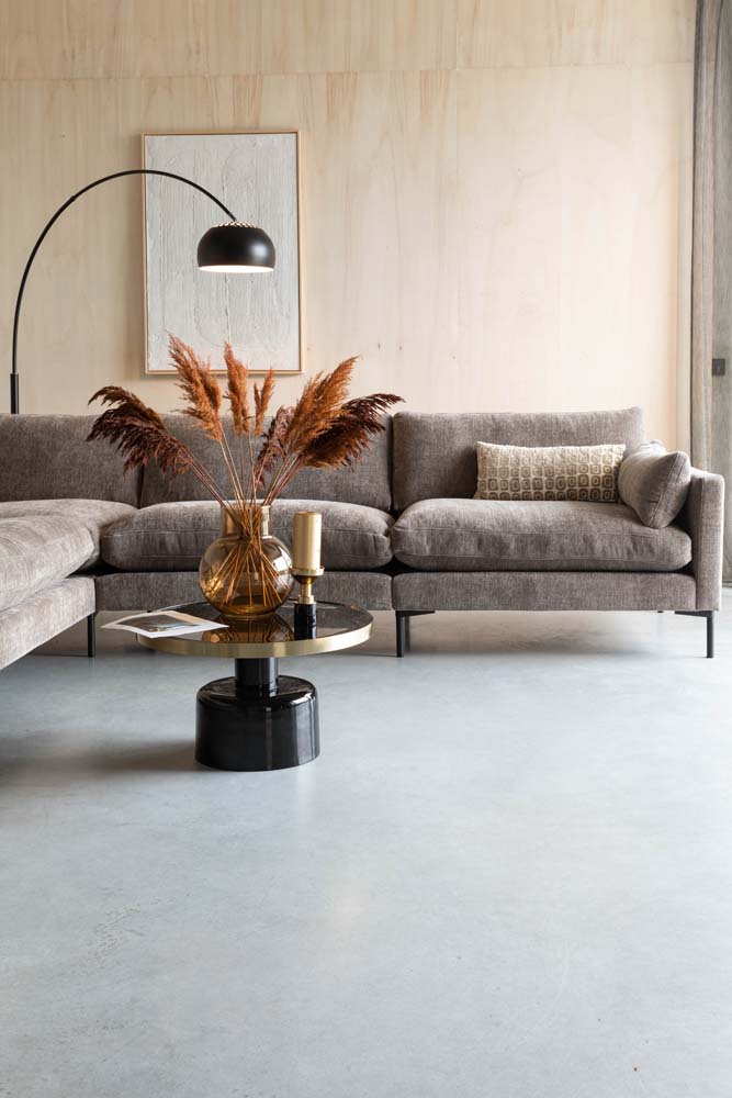 Glam Couchtisch Ø60 cm Schwarz