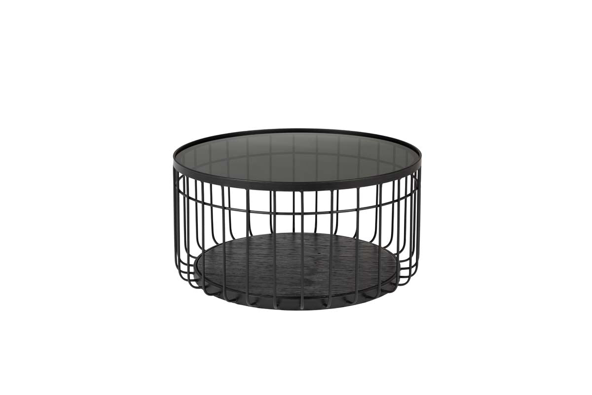 Lance Couchtisch rund schwarz