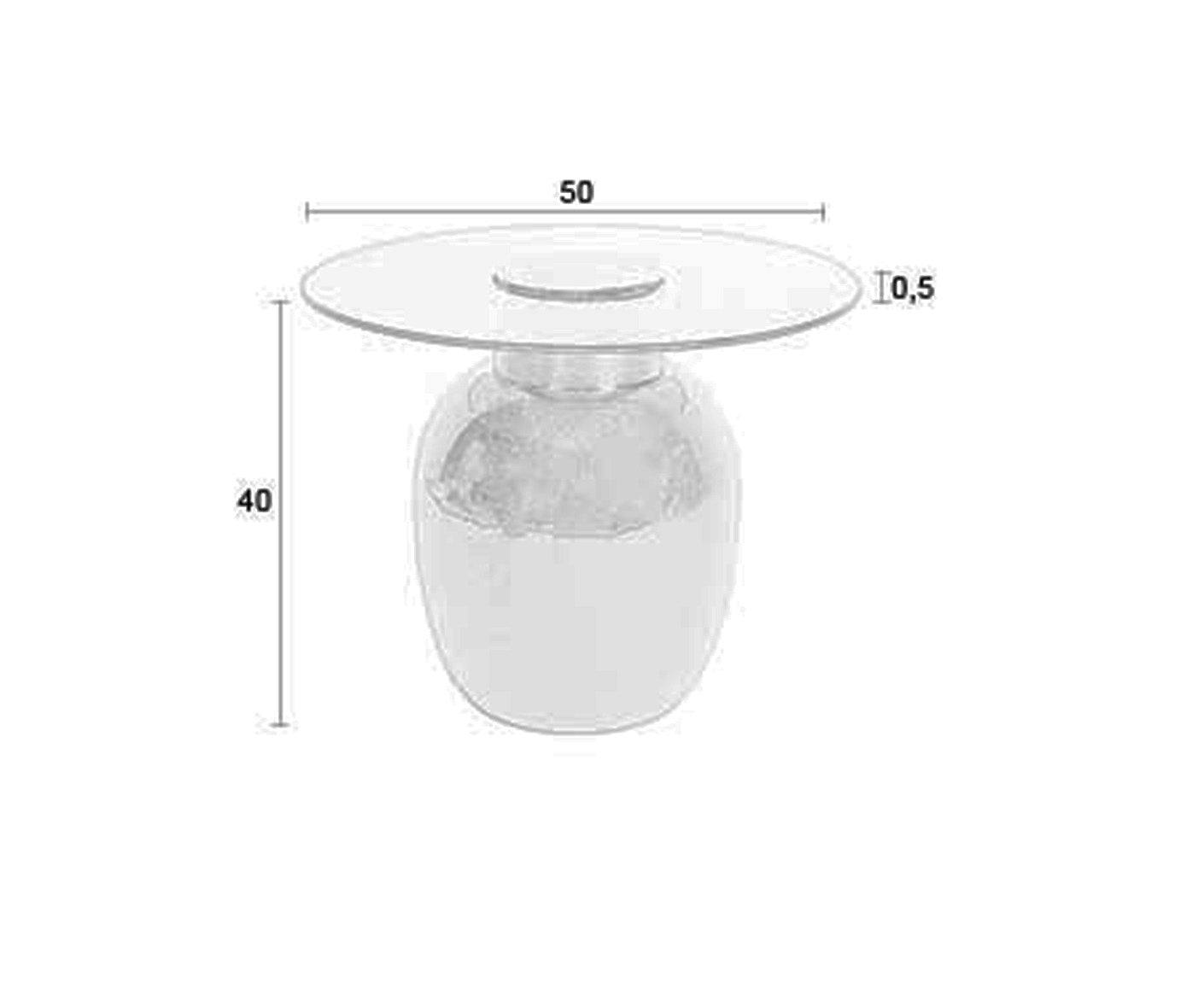 Mohra Beistelltisch Sicherheitsglas getönt
