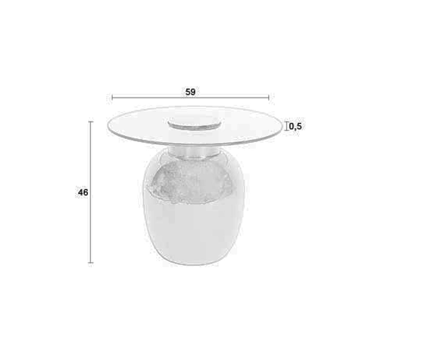 Mohra Beistelltisch Sicherheitsglas getönt
