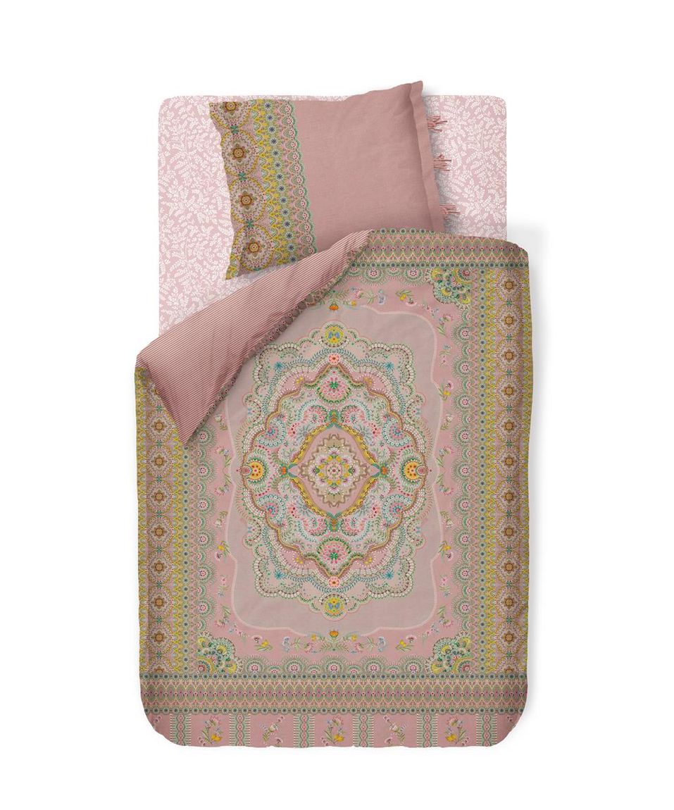 Pip Leafy Spannbettlaken Pocket Rosa