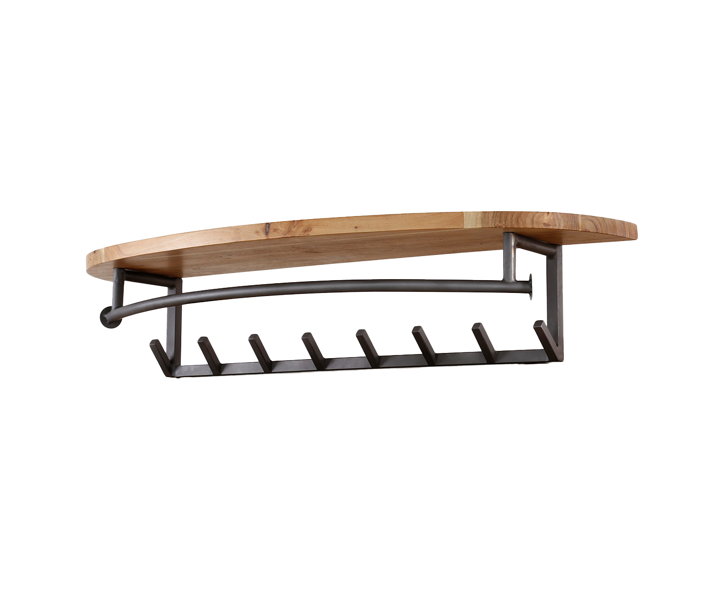 Wandgarderobe inkl. Haken Akazie Massivholz