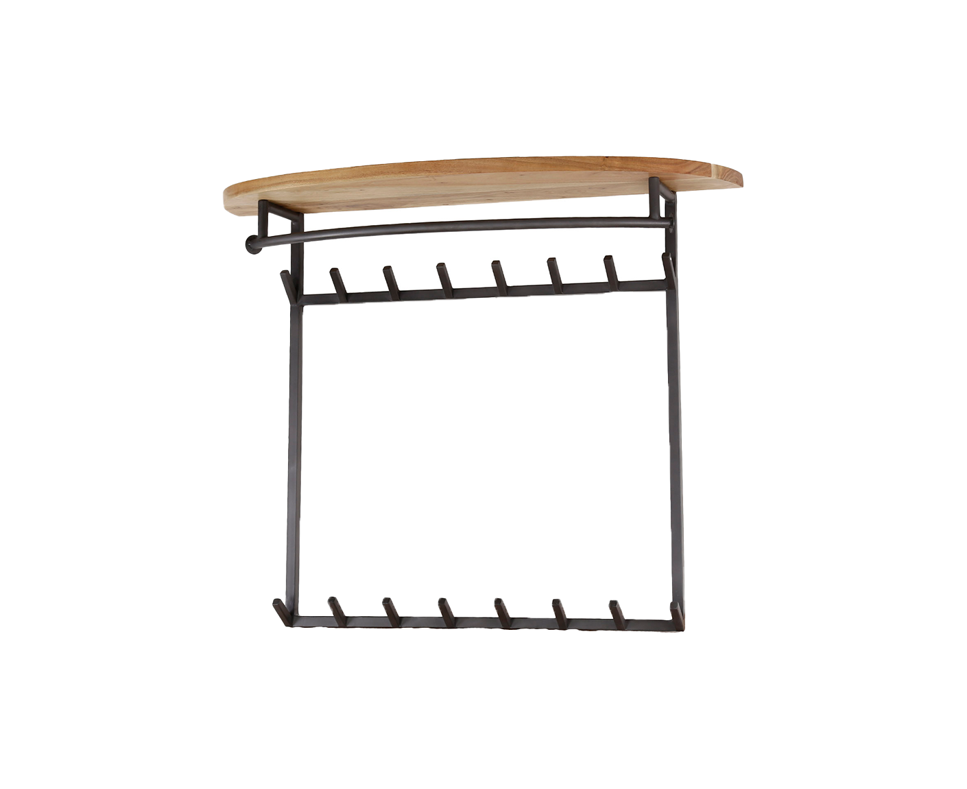 Wandgarderobe inkl. Haken Akazie Massivholz