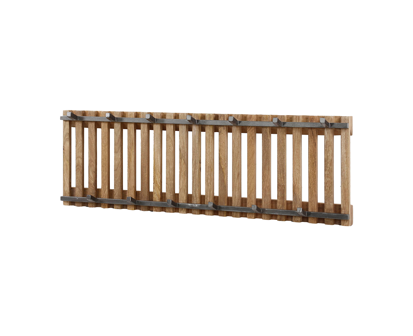 Wandgarderobe breit Mango Massivholz Sand