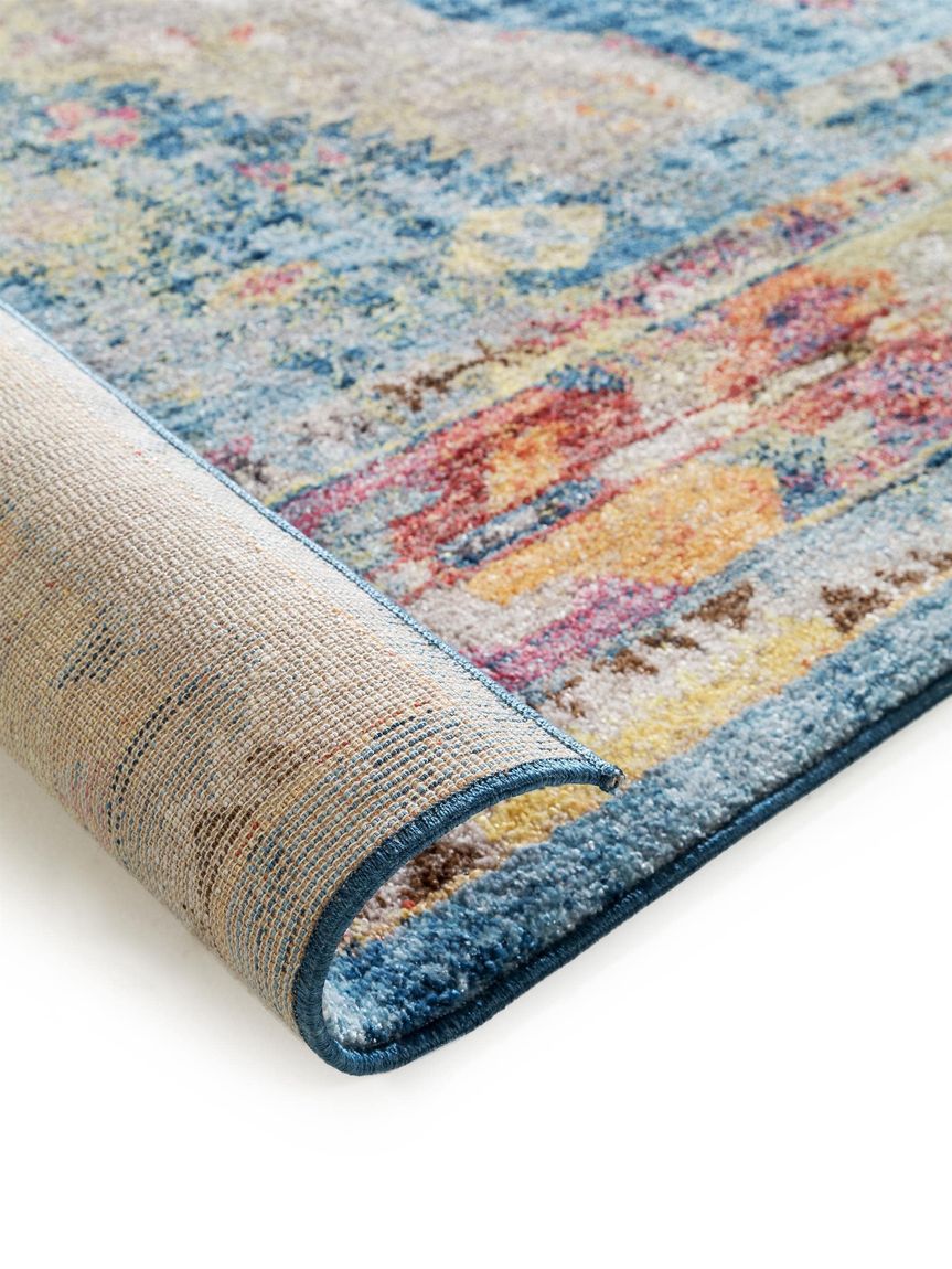 Teppich Tara Bunt / Blau