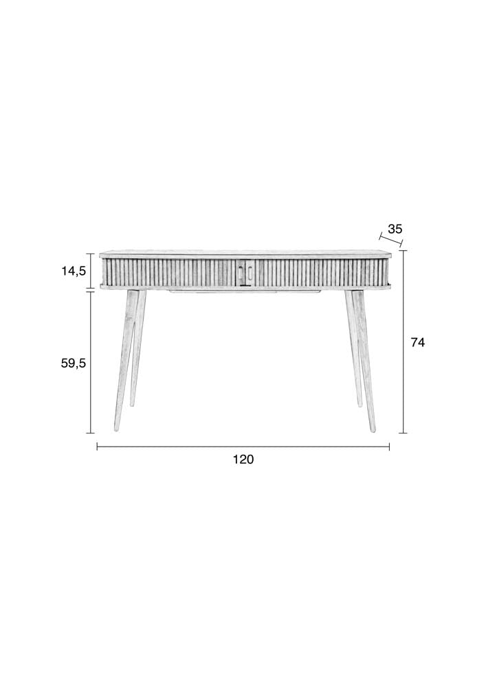 Barbier Konsolentisch 120x35 cm Walnuss