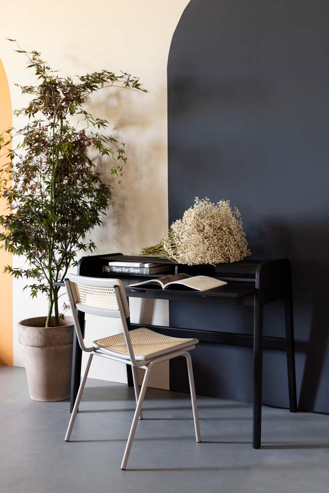 Barbier Schreibtisch 110x77 cm Schwarz