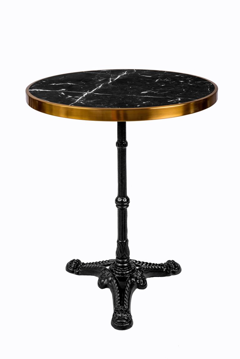 THIS & THAT Tisch, 57 cm rund Schwarz Mit Messing/ Schwarz