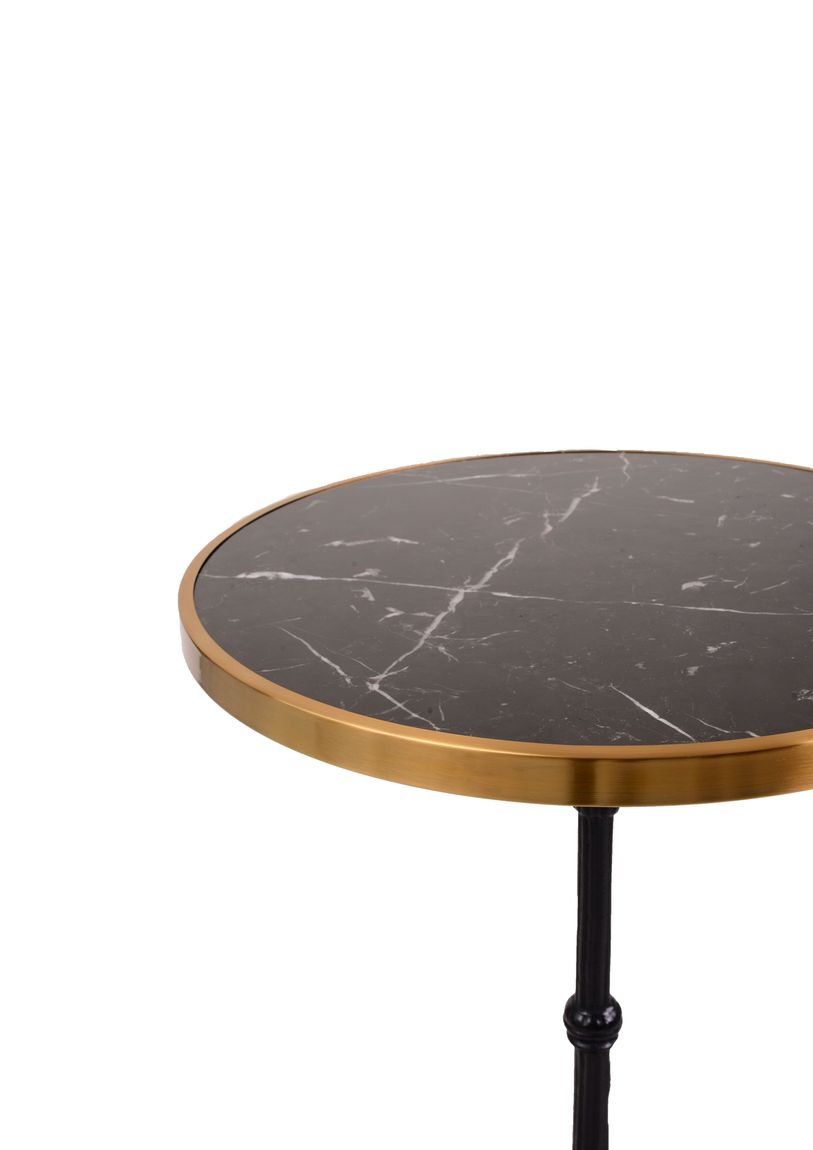 THIS & THAT Tisch, 57 cm rund Schwarz Mit Messing/ Schwarz