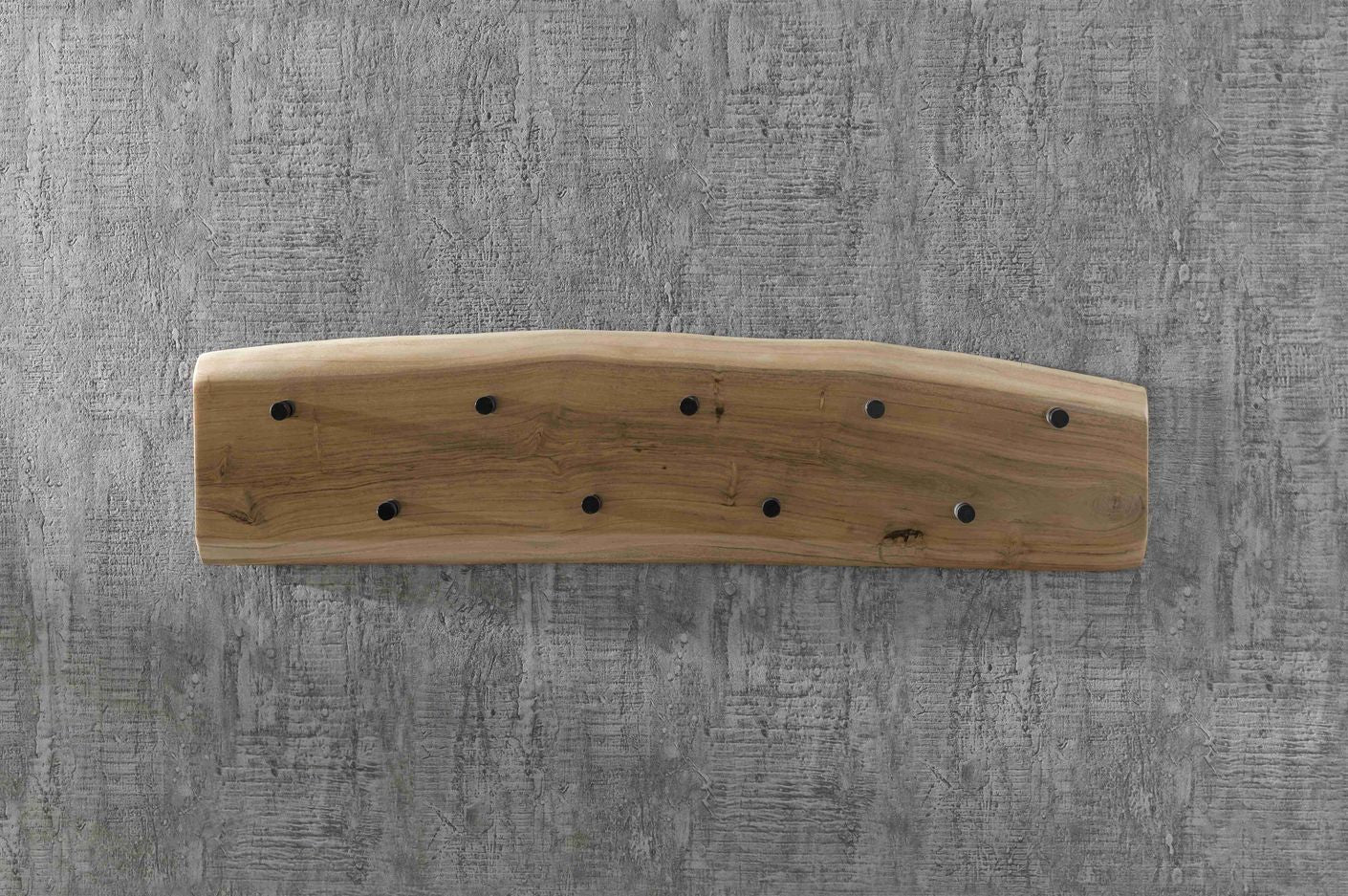 ALBERA Wandgarderobe, 9 Haken Natur