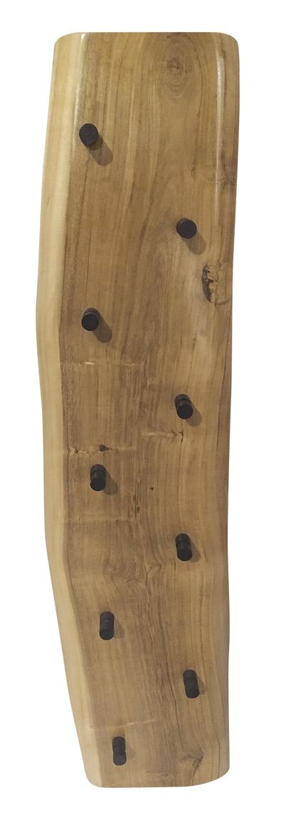 ALBERA Wandgarderobe, 9 Haken Natur
