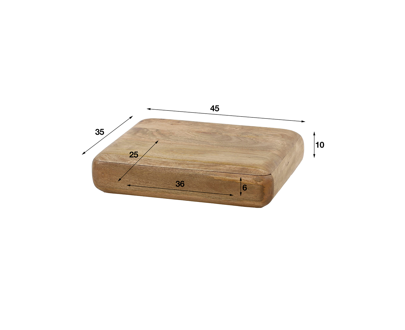 Nachttisch Sleek Massiv Mangoholz Sand