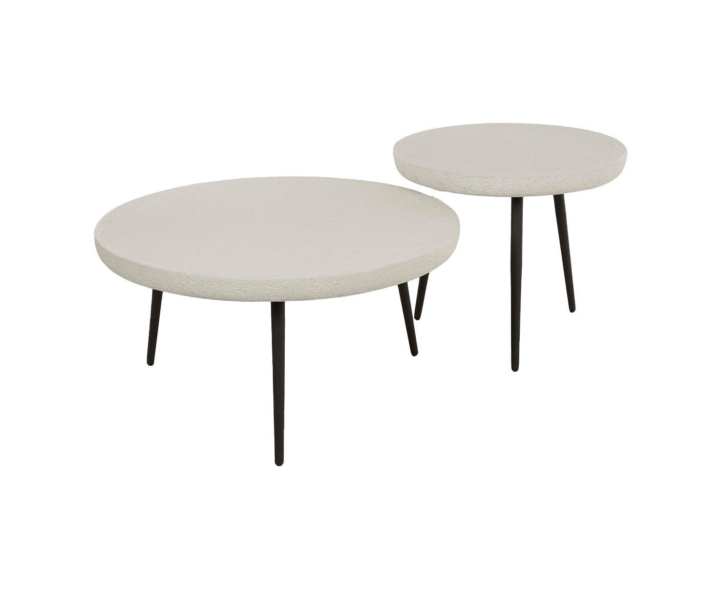Couchtisch 2er Set rund Stone