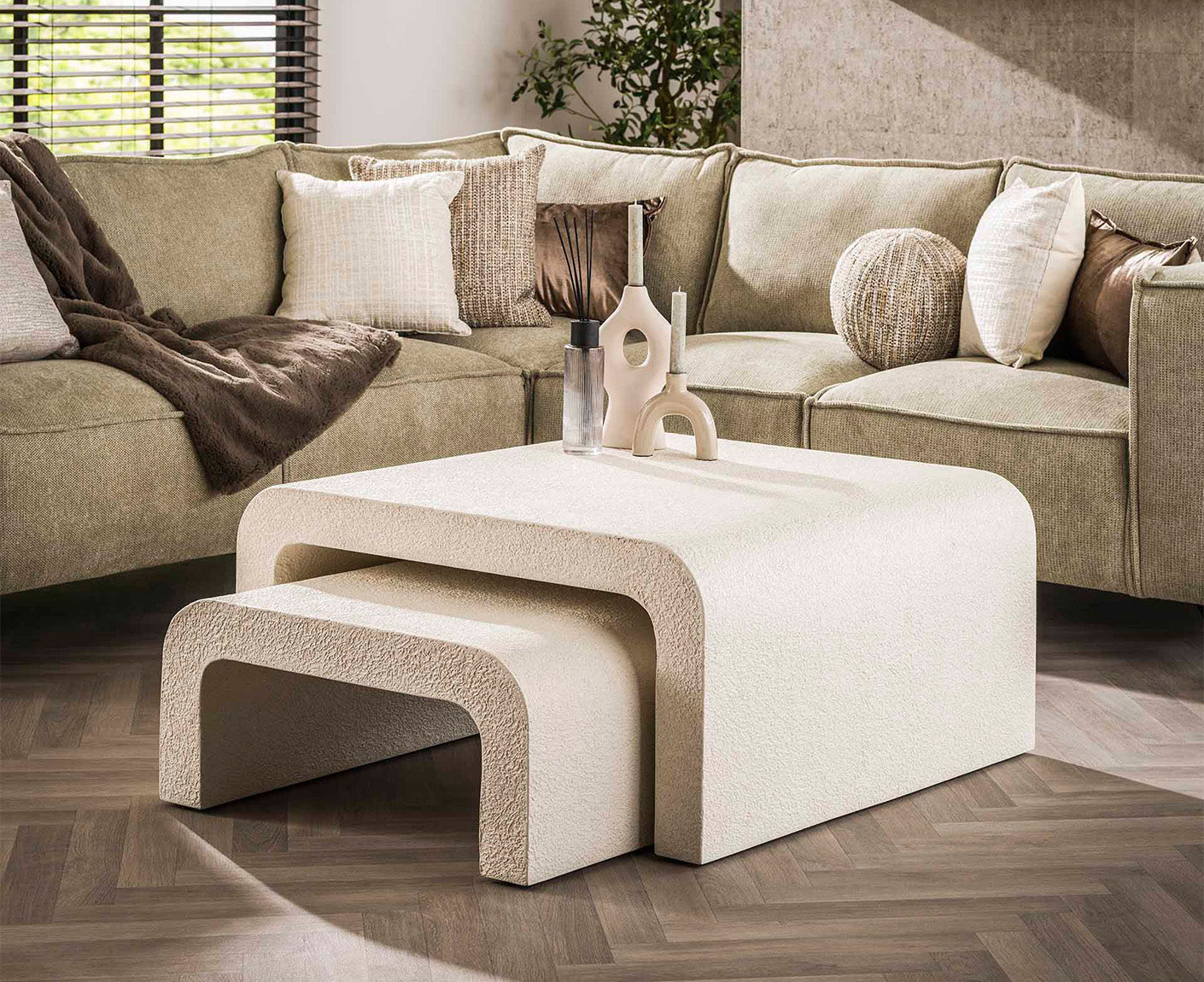 Couchtisch 2er Set Bend Stone