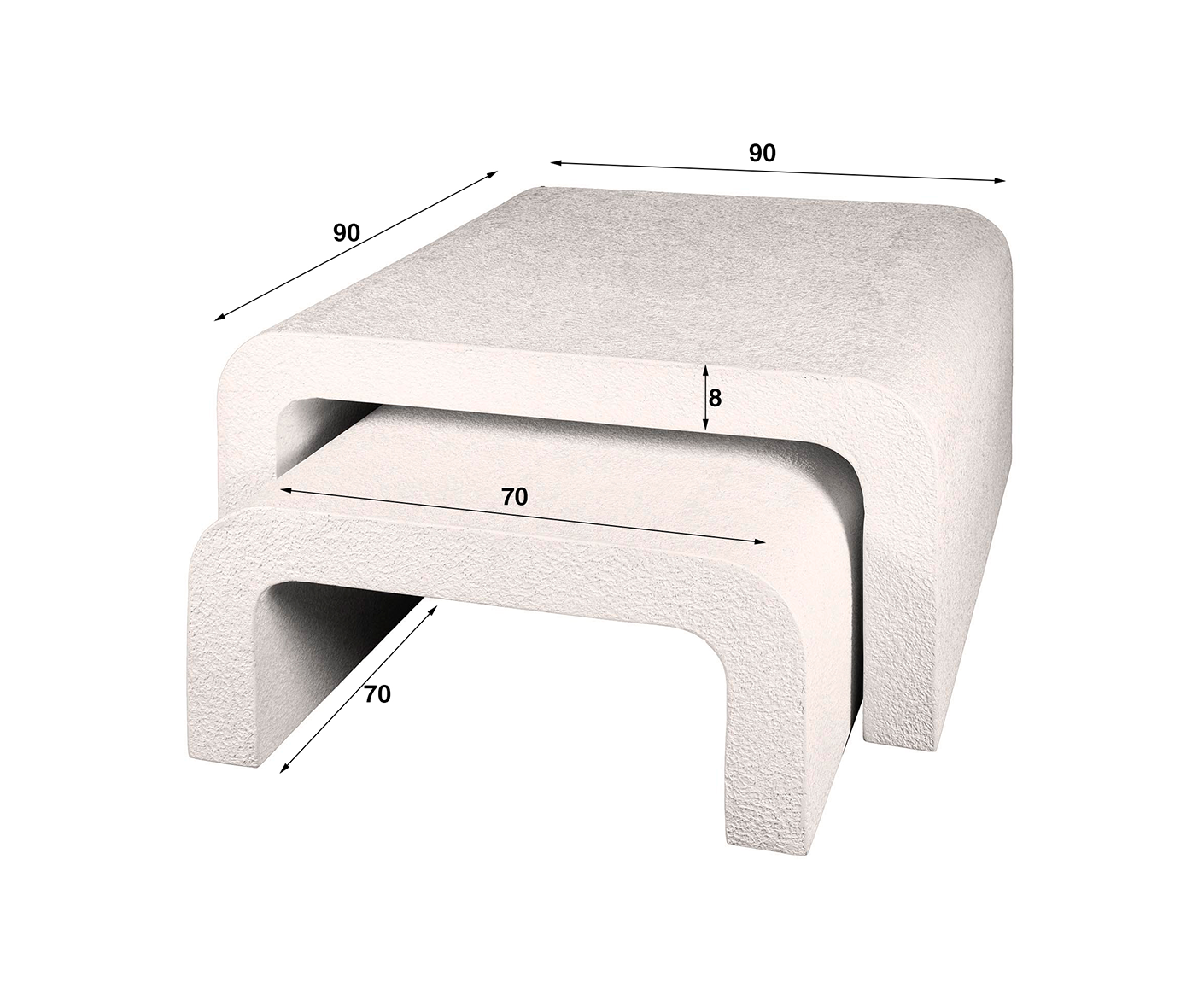 Couchtisch 2er Set Bend Stone