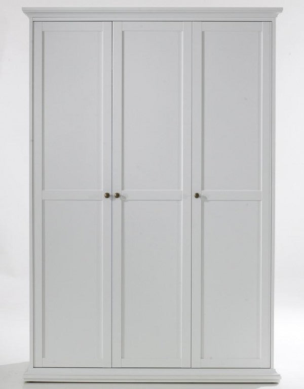 Paris Kleiderschrank 3-türig Weiß