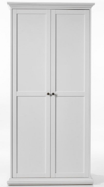Paris Kleiderschrank 2-türig Weiß