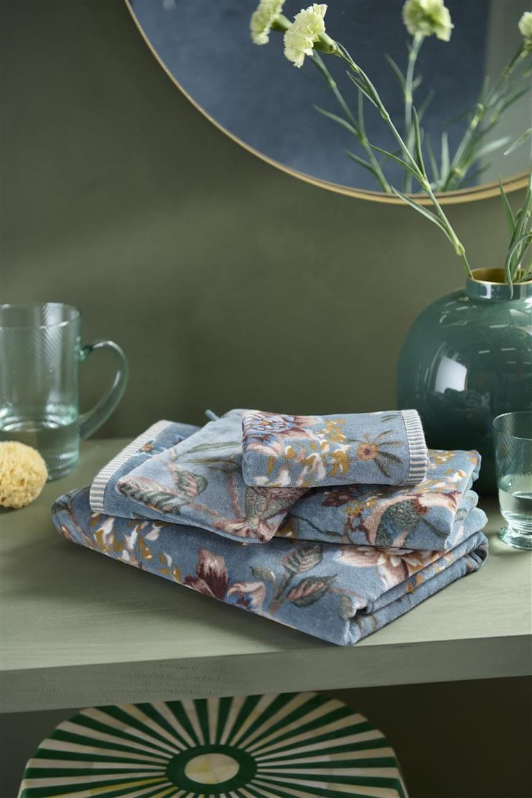 Secret Garden Waschlappen 3er-Set 16x22 cm Blau