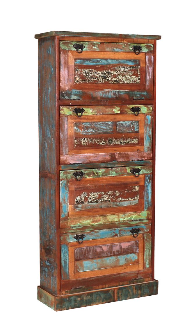 RIVERBOAT Schuhschrank, mit 4 Klappen, Bunt