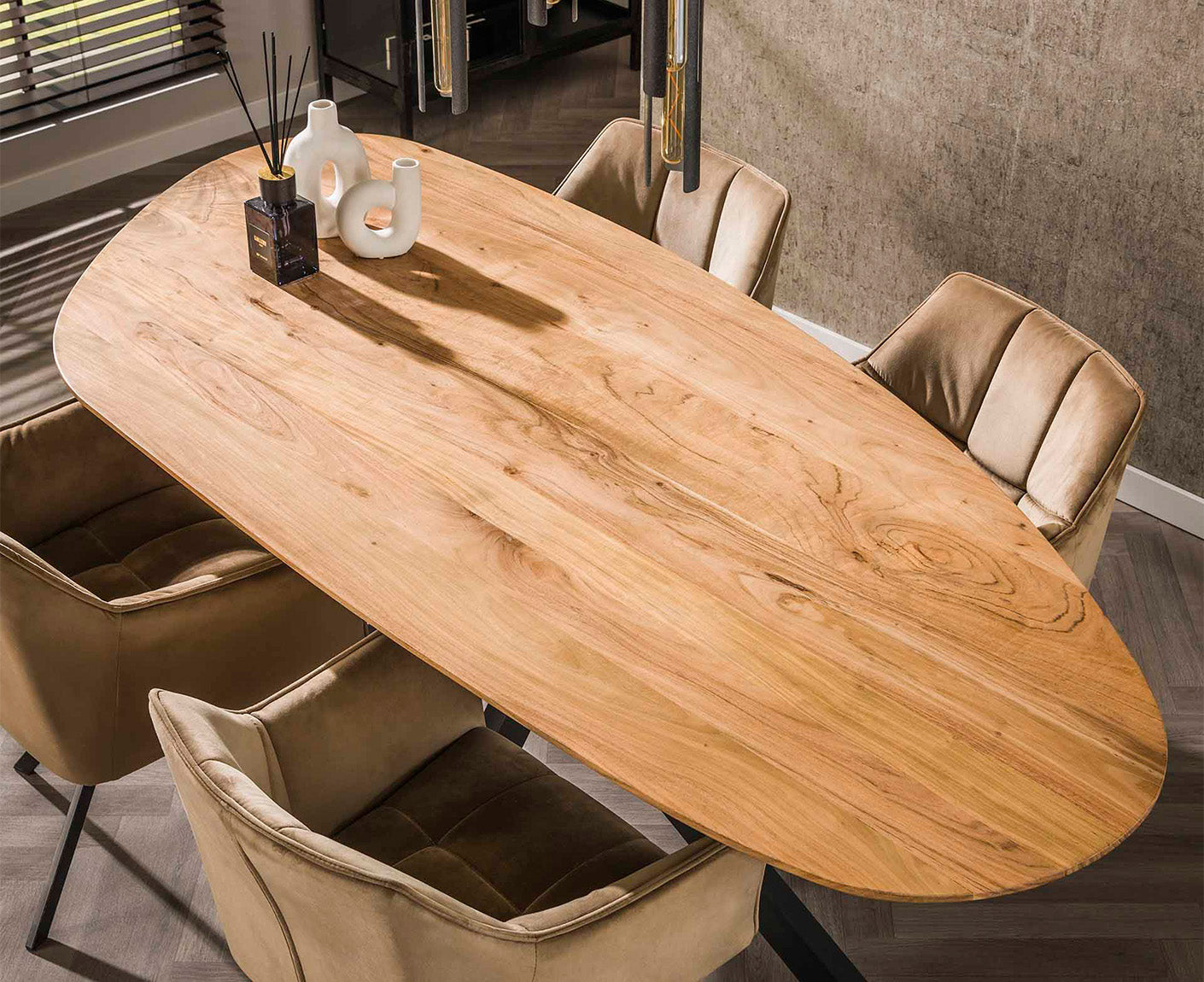 Esstisch 215 cm shaped Massiv Akazie Natur