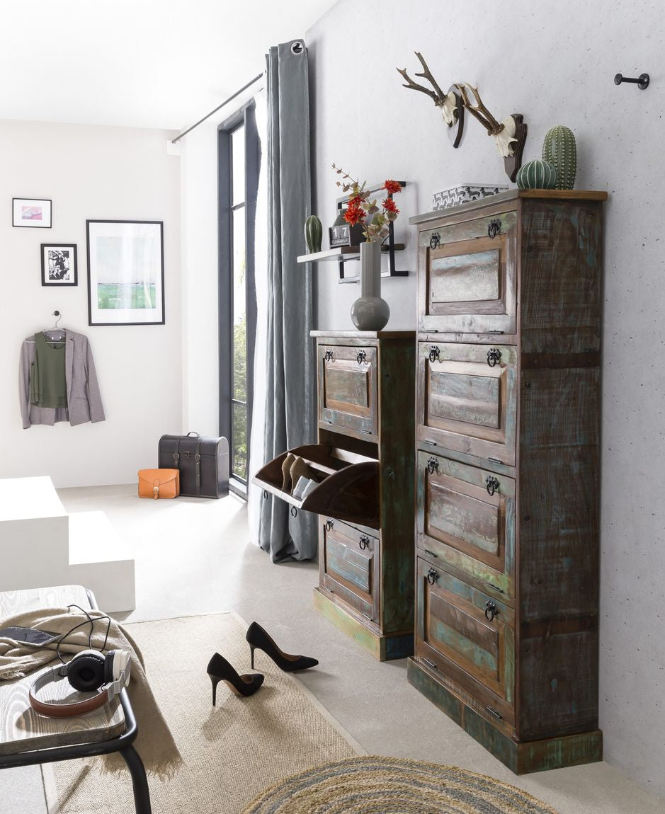 RIVERBOAT Schuhschrank, mit 4 Klappen, Bunt
