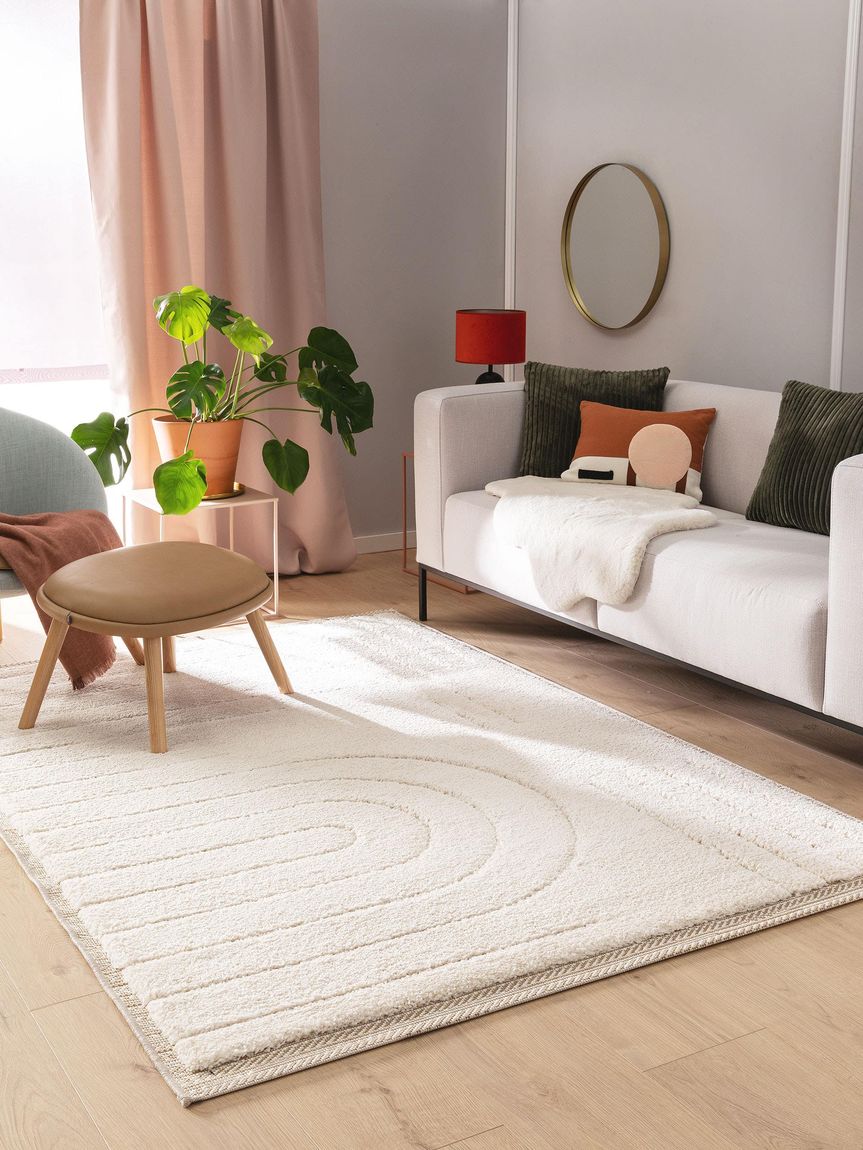 Hochflorteppich Aimee Creame / Beige