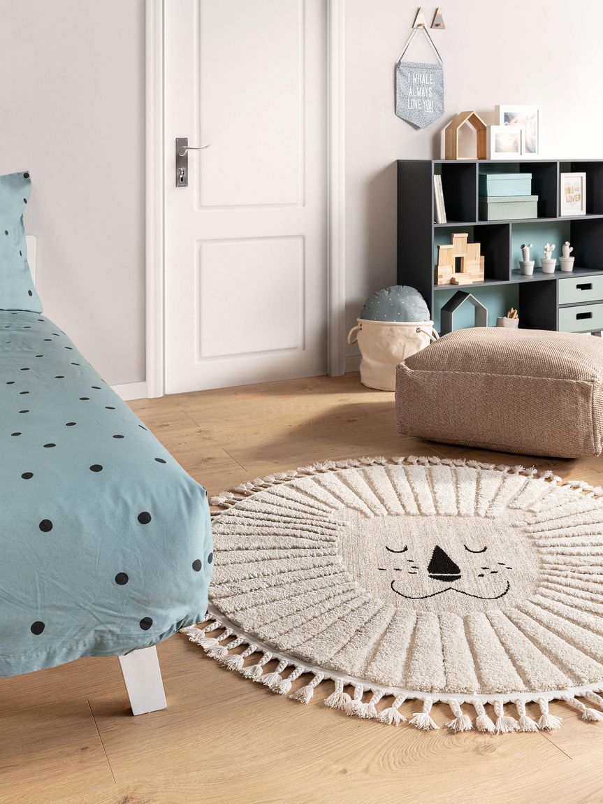 Kinderteppich Momo Ø 120 cm rund Creame