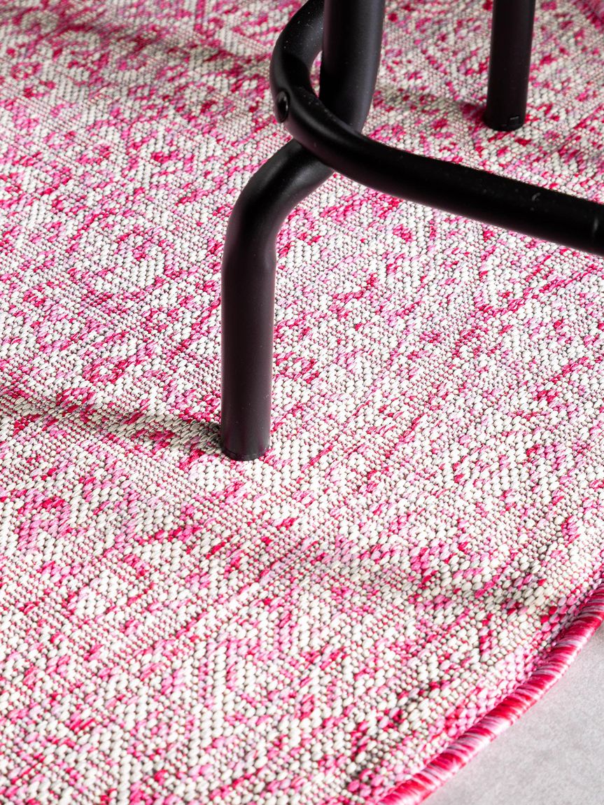 In- & Outdoor Teppich rund Cleo Rosa