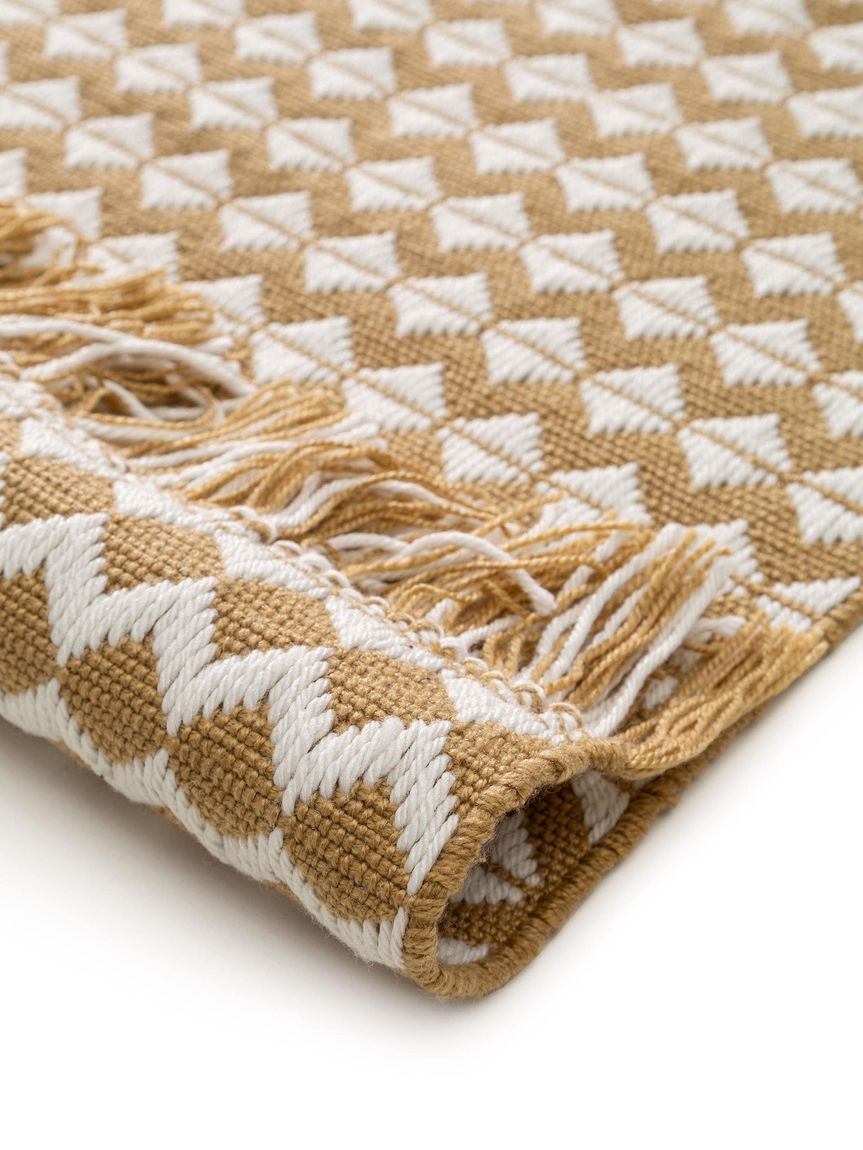 Teppich aus recyceltem Material Morty Gelb