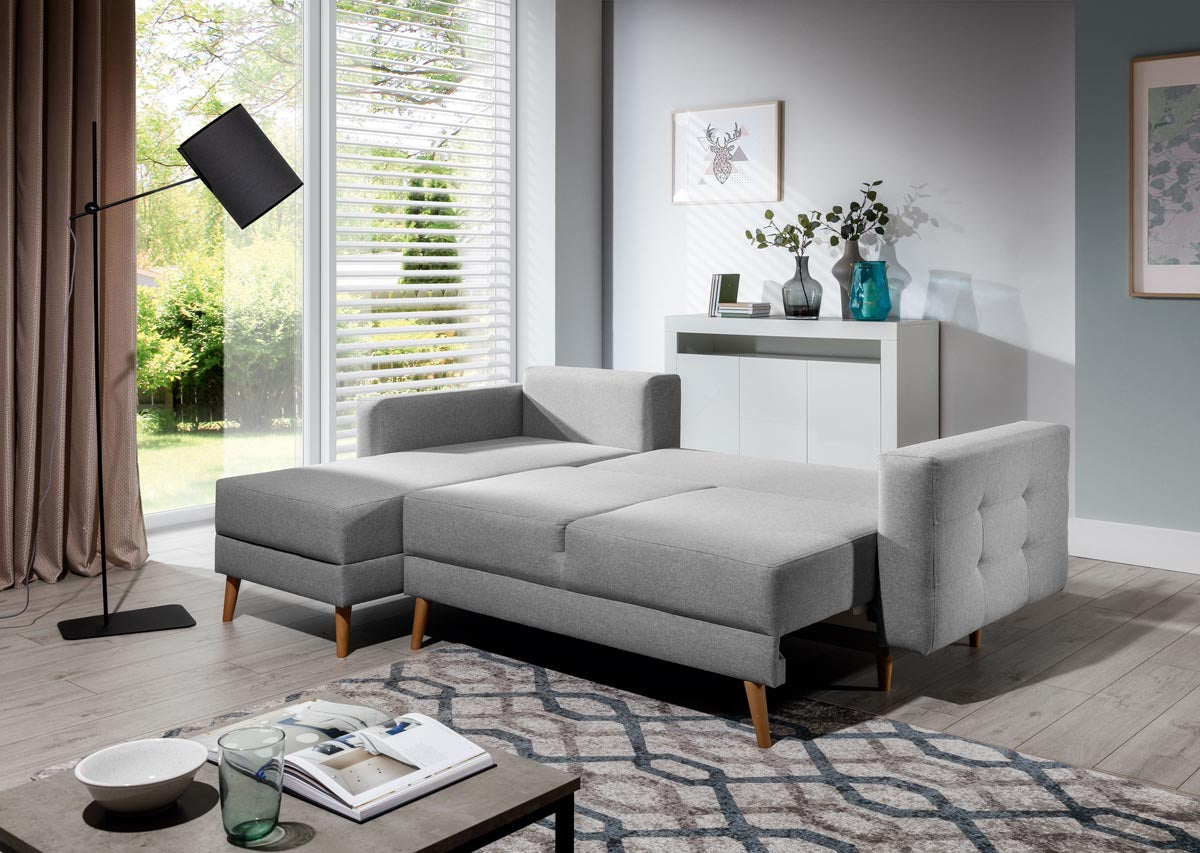 Asgard Ecksofa 250 x 162 cm Grau (Webstoff - Cover)